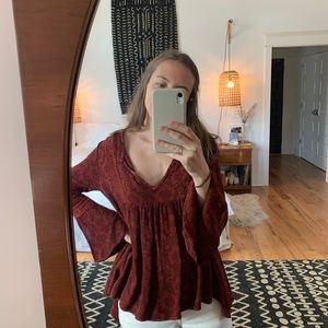 Free People Red Tunic